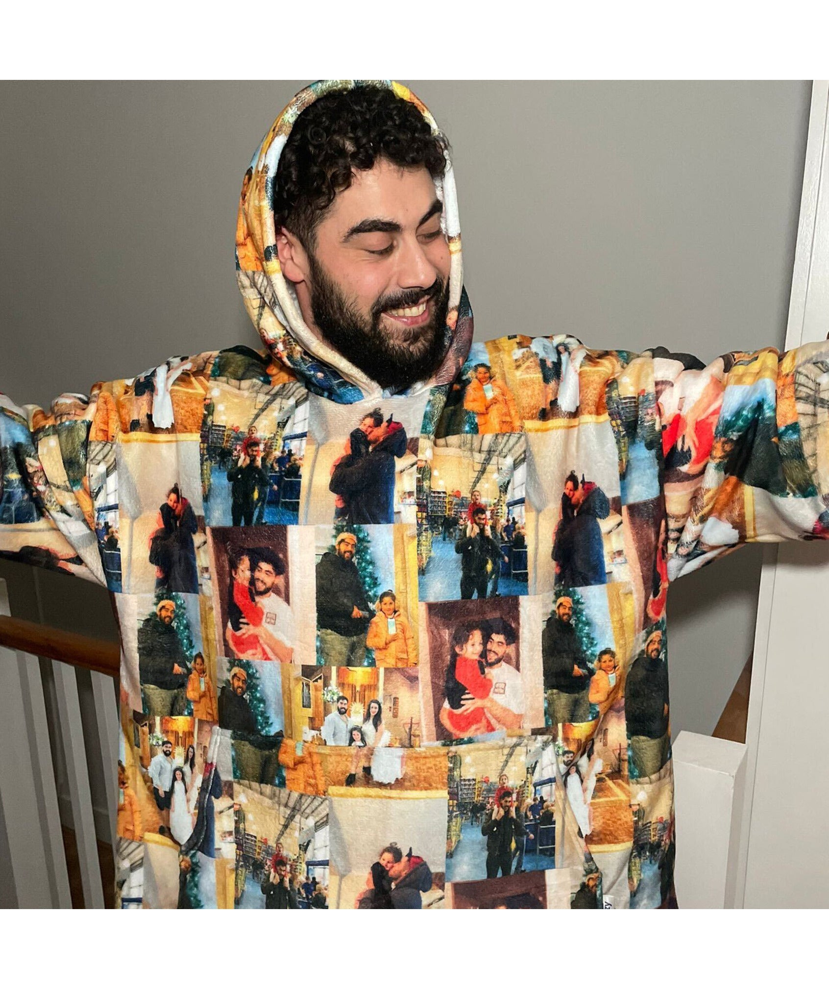 Photo Collage Blanket Hoodie