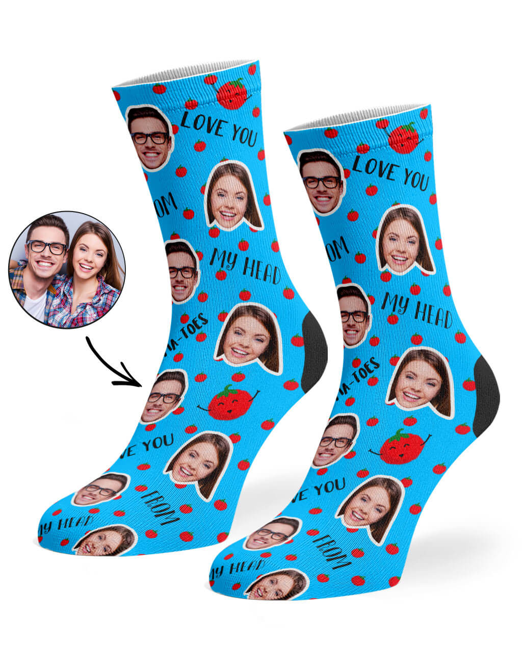 Head To-Ma-Toes Socks - Funny Custom Socks – Super Socks