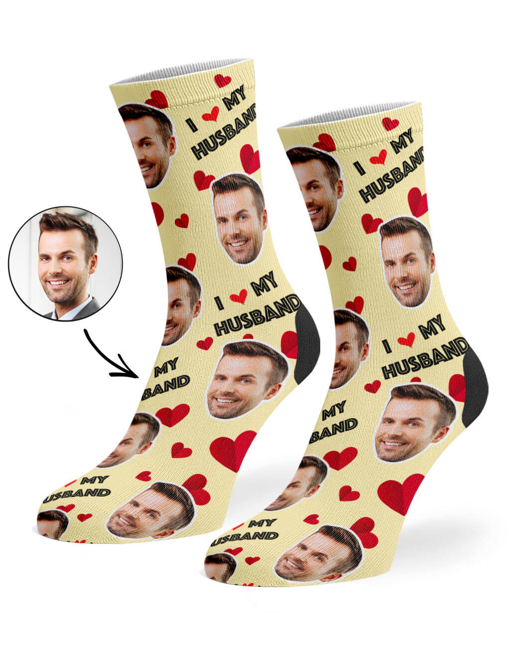 I Love My Husband Custom Socks