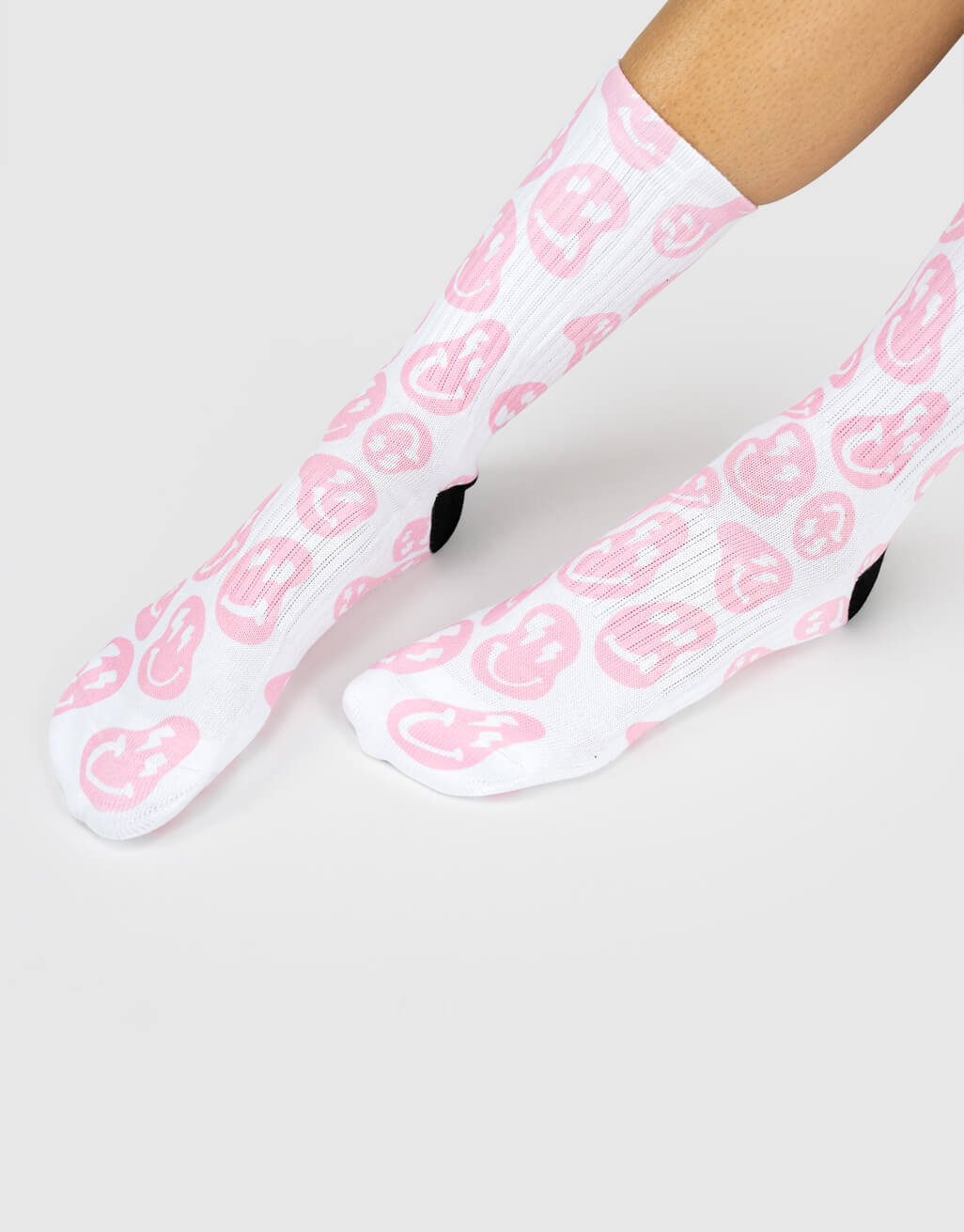 Pink Smiley Socks