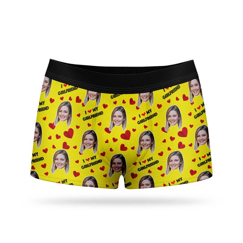 Custom Girlfriend Face Mens Boxer Briefs Birthday Day Gifts Underwear  Shorts Underpants with Photo