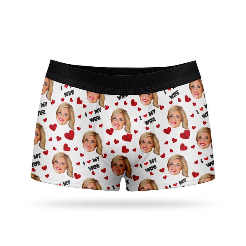 I Love My Wife Custom Boxers - Personalized Boxers – Super Socks