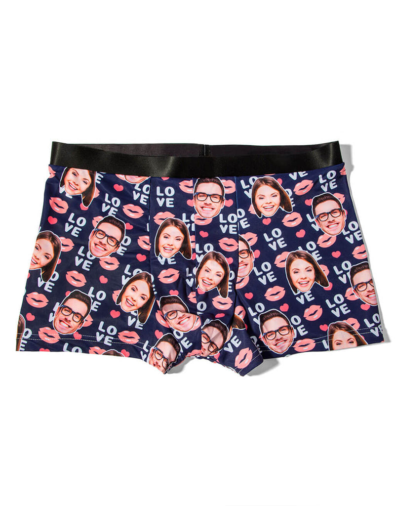 Custom Boxer Briefs  Personalized Special Love Hearts / Lips Boxers