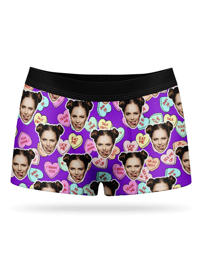 Naughty Love Hearts Custom Boxers - Personalized Boxers – Super Socks