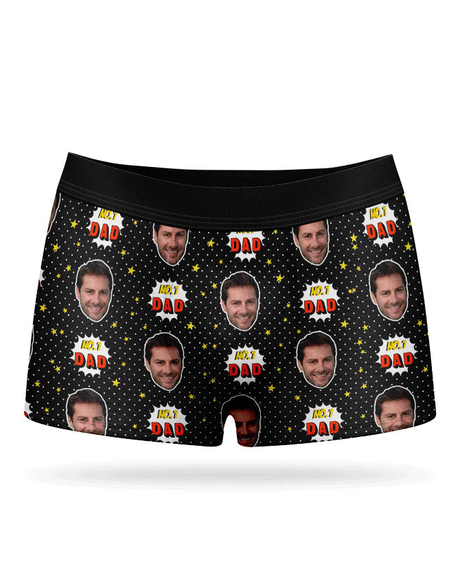 Super Dad, #1 Dad, or #1 Grandpa Boxers Men's M, L, XL, OR 2XL Holiday  Gift! NWT