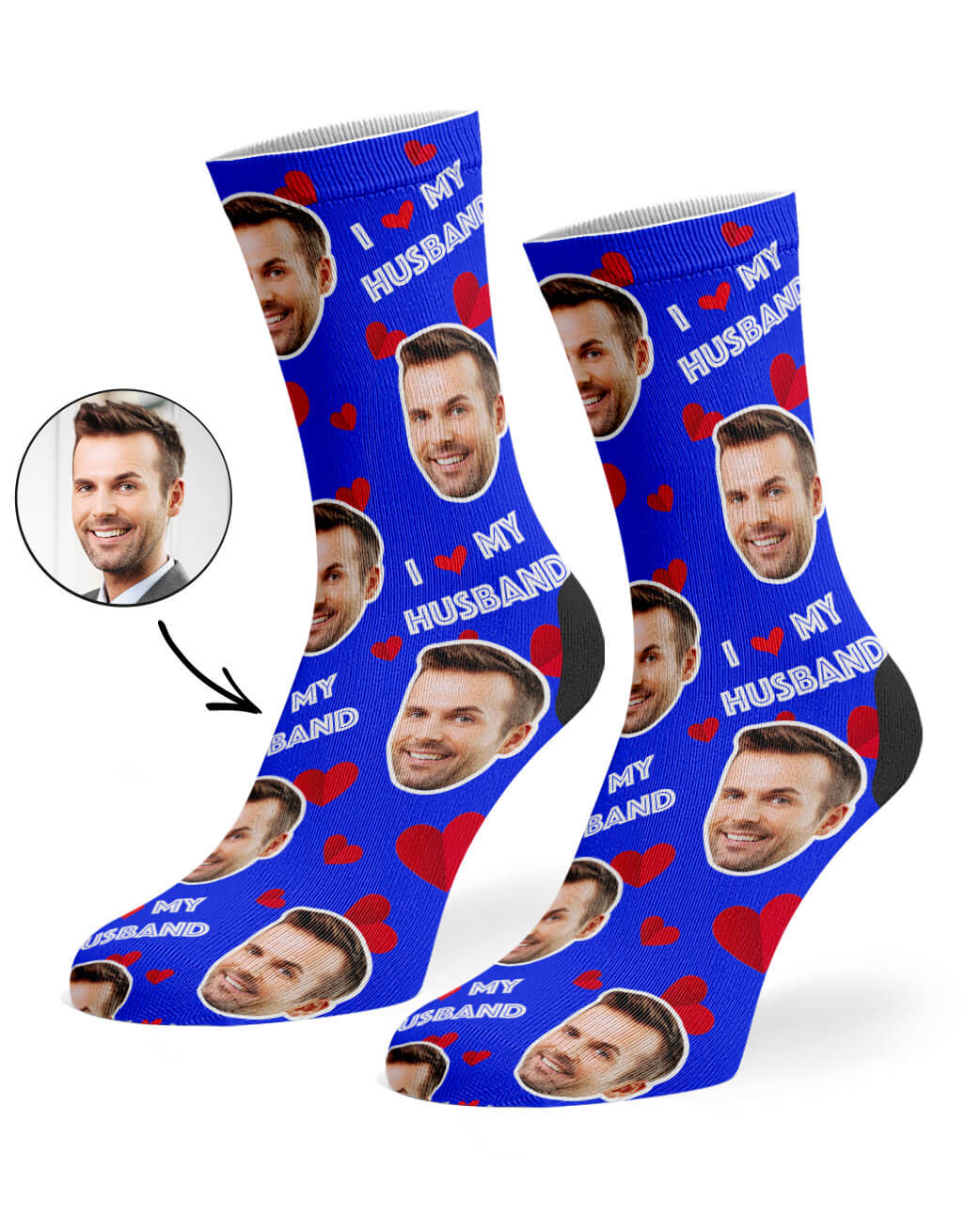 I Love My Husband Custom Socks