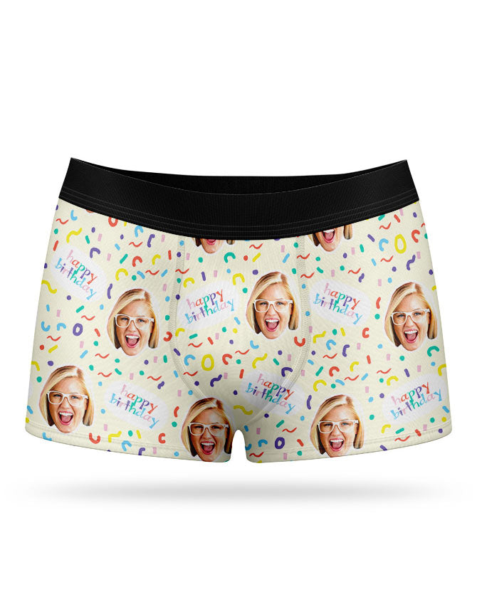Happy Birthday Underwear with Your Face on Them - Face Undies