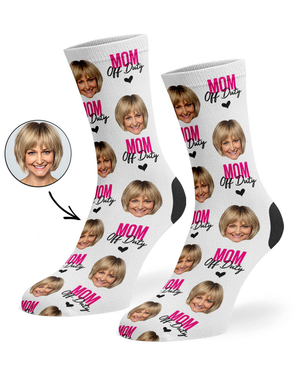 Mom Off Duty Custom Socks