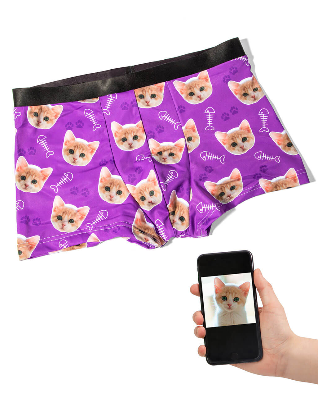  DIYKST Custom Women Underwear with Cat Personalized