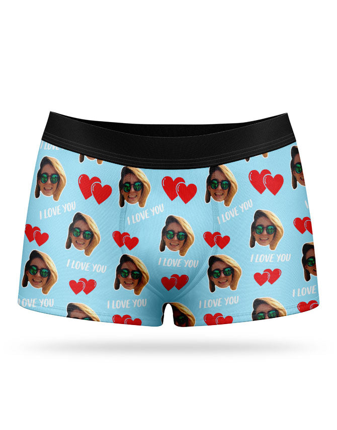 I Love you Valentines Custom Boxers - Personalized Boxers – Super Socks