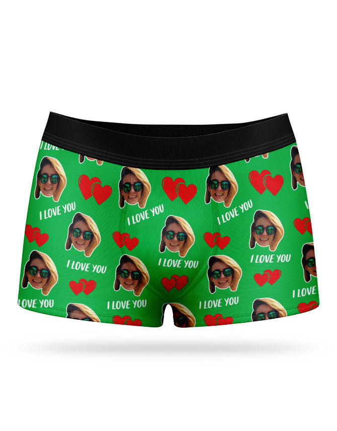I Love you Valentines Custom Boxers - Personalized Boxers – Super Socks