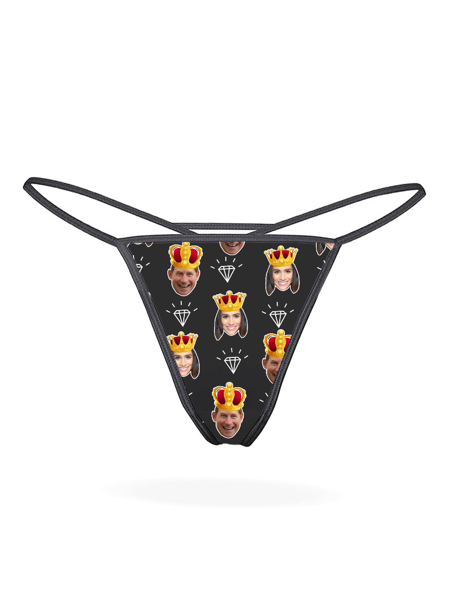 King & Queen Custom Thong - Custom Underwear – Super Socks