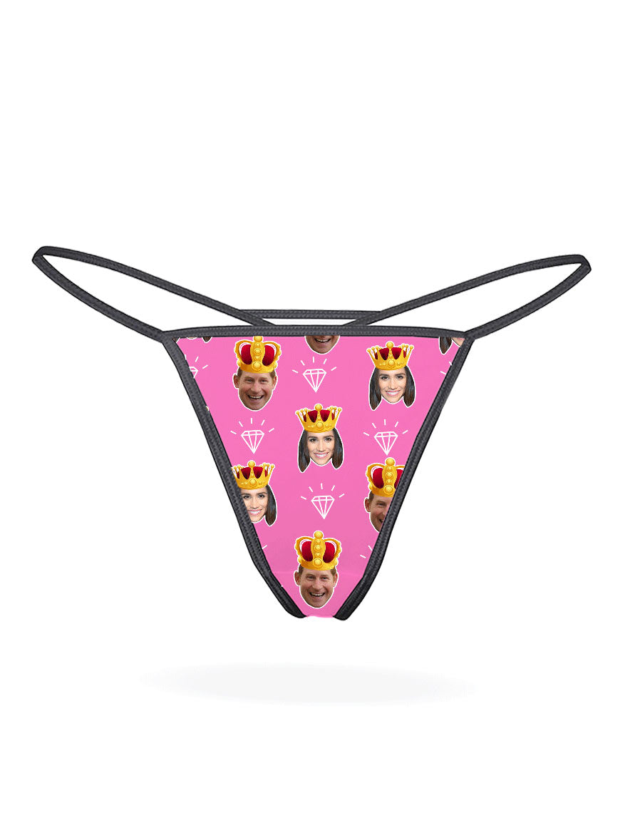 King & Queen Custom Thong - Custom Underwear – Super Socks